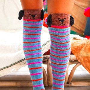 ⭐️HOST PICK⭐️ Plush Over-the-knee Furry Puppy Socks-NWT